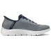 Skechers Go Walk Fle Hands Free Slip-Ins Low-Top Casual Shoes Men's Gray Blue Gray Blue, 39.5