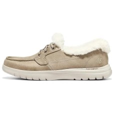 Skechers ON THE GO Anti-Slip And Wear-Resistant Warm Rebound Low-Top Casual Shoes Women's Taupe 35.5