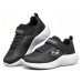 Skechers Slip-Resistant Cushioning Wear-Resistant Breathable Casual Athletic Shoes Black Gray Color Teenagers 32