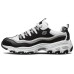 Skechers D'LITES Series New Retro Cushioning Lightweight Low Top Chunky Sneakers Women's Black White 35