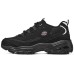 Skechers D'LITES Anti-Slip Wear-Resistant Low-Top Chunky Sneakers Women's Black Purple Черно-фиолетовый, 35.5