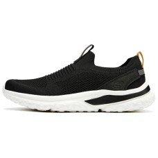 Skechers Cushioning Wear-Resistant Low-Top Casual Shoes Men's Black White Black White/BKW, 44
