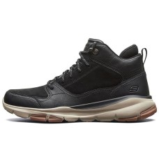 Skechers Soven Cushioning Anti-Slip And Wear-Resistant Mid-Top Casual Shoes Men's Black 42