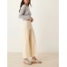 ASOS DESIGN tailored clean ankle grazer wide leg in buttermilk Buttermilk, US 4