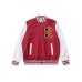 Champion SS22 Baseball Jacket Fall And Winter US Version Unisex Dark Red Patchwork, L