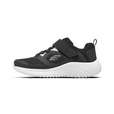 Skechers Bounder Anti Slip Wear Resistant Low Top Kids' Running Shoes Black Silver Teenagers Черный, 27.5