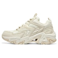 Skechers Stamina V6 Cushioned Slip-Resistant Abrasion-Resistant Low-Top Chunky Sneakers Men's White Beige 41.5