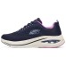 Skechers Sport Cushioned Anti-Slip Wear-Resistant Breathable Lightweight Low-Top Casual Shoes Women's Marine Blue Navy/multicolor, 35