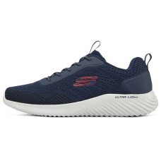 Skechers Bounder Cushioning Anti-Slip And Wear-Resistant Low-Top Casual Shoes Men's Marine Blue 41