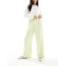 ASOS DESIGN pull on trousers with contrast panel in lime Зеленый, S - US 4-6