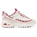 Skechers Anti-Slip Wear-Resistant Low-Top Kids Lifestyle Shoes White Teenagers Red White, 31