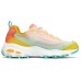 Skechers D'LITES 1.0 Cushioning Anti-Slip Wear-Resistant Breathability Mid-Top Casual Shoes Women's Yellow Blue 37