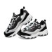 Skechers D'LITES 1.0 Anti-Slip Wear-Resistant Low-Top Chunky Sneakers Women's Black Purple Черно-фиолетовый, 35