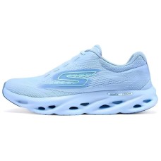Skechers Women's GO Series Abrasion Resistant Low Top Running Shoes Women's Blue Light Cyan, 36