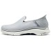 Skechers GO WALK 7 Breathable Lightweight Low-Top Casual Shoes Men's Gray Blue GRAY/NAVY, 44