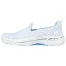 Skechers Cushioning Wear-Resistant Low-Top Casual Shoes Women's White Blue White blue, 36.5