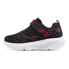 Skechers Kids BOYS Breathable Low Top Kids' Running Shoes Black Red Kids' Красно-черный, 32