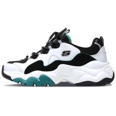 Skechers D'Lites 3.0 Low Running Shoes Black/White/Green 45