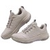Skechers Women's GO WALK Anti Slip Wear Resistant Low Top Casual Shoes Women's Light Khaki BROWN/PURPLE, 36