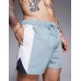 ASOS DESIGN swim shorts in short length with side vent cut and sew in blue Синий, S - W32