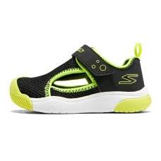Skechers Breathable Children's Sandals Green Black Children Aged 3-7 Years Old Черный/Лимонный, 24