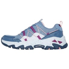 Skechers D'LITES Anti-Slip Wear-Resistant Low-Top Hiking Trekking Shoes Women's Gray Blue Gray Blue, 38