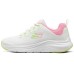 Skechers Vapor Foam Abrasion Resistant Rebound Low-Top Casual Shoes Women's White Pink Yellow White Pink Yellow, 37.5