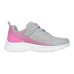 Skechers Abrasion Resistant Breathable Kids Lifestyle Shoes Gray Pink Kids' Gray Pink, 28.5