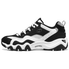 Skechers D'LITES 2.0 2.0 Cushioning Wear-Resistant Mid-Top Chunky Sneakers Men's Black White 41