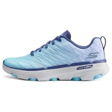 Skechers Cushioned Wear Resistant Lightweight Low Top Running Shoes Women's Blue Blue/Lake Green, 36.5