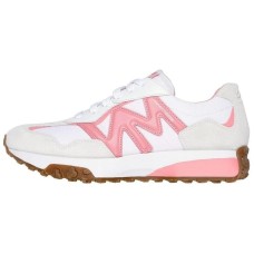 Skechers MARK NASON Anti Slip Wear Resistant Low Top Casual Running Shoes Women's White Pink White/Pink, 37