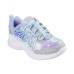 Skechers Slip-Resistant Breathable Kids Lifestyle Shoes Blue Purple Children Aged 3-7 Years Old silver/lavender, 28.5