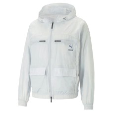 Puma Reversible Full Zip Windbreaker X Koche Mens Grey Casual Athletic Outerwear M