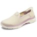 Skechers WOMEN'S GO WALK Cushioning Breathable Coverage Low-Top Casual Shoes Women's Taupe Pink Taupe Pink, 38