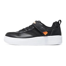 Skechers Wear-Resistant Slip-Resistant Low-Top Kids' Skateboarding Shoes Black Gray Teenagers Black/charcoal gray, 35