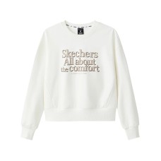 Skechers Sports Life Collection Sweatshirt Women's Marshmallow White Marshmallow White-0074, M