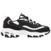 Skechers D'LITES 1.0 Anti-Slip And Wear-Resistant Breathable Low-Top Casual Shoes Women's Black White 35.5