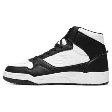Skechers Anti-Slip Wear-Resistant Mid-Top Casual Shoes Men's Black White Черно-белый, 42