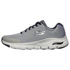 Skechers Arch Fit Shock Absorbers With Slip Resistant Features Low Top Running Shoes Men's Gray 43