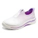 Skechers GO WALK Arch Fit Anti-Slip Wear-Resistant Breathable Support Low-Top Casual Shoes Women's White Purple 40