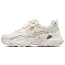 Skechers DLITES Wear-Resistant Support Height Increasing Breathable Low-Top Chunky Sneakers Women's Ecru natural/multicolor, 36