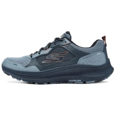 Skechers MEN'S GO Anti-Slip Wear-Resistant Low-Top Running Shoes Men's Dark Gray Blue dark gray blue, 41