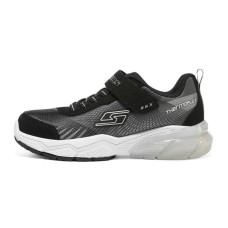 Skechers Razor Fle Kids Lifestyle Shoes Black Gray Teenagers 27.5