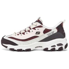 Skechers Anti-Slip Wear-Resistant Low-Top Chunky Sneakers Women's White Brown Белый Коричневый, 38