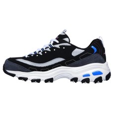 Skechers D Lites Low Top Running Shoes Black/Blue Women's 35.5