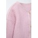 Кардиган с вафельным узором и пуговицами ZARA Розовый/Лиловый, 6 лет (116 см)