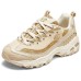Skechers DLITES Anti-Slip Wear-Resistant Low-Top Chunky Sneakers Women's Gold Золотистый, 35