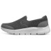 Skechers Go Walk Fle Anti-Slip Wear-Resistant Low-Top Casual Shoes Men's Gray White 45