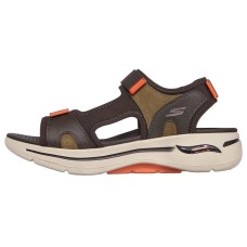 Skechers Go Walk Arch Fit Beach Sandals Men's Black Green Orange 39.5