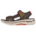 Skechers Go Walk Arch Fit Beach Sandals Men's Black Green Orange 39.5